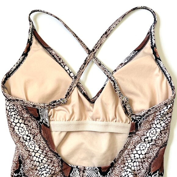 Kona Sol One Piece Snake Skin Print Swimsuit Womens Size M - Picture 5 of 11